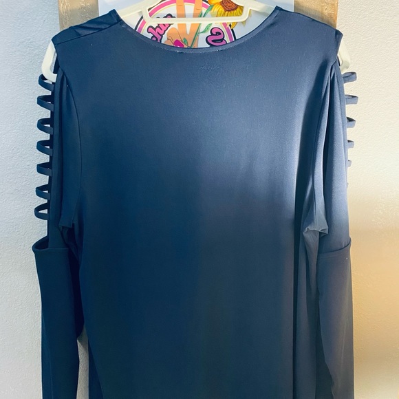 Plus Posher Michael Kors~ Sexy Long Sleeve Top - Picture 3 of 5